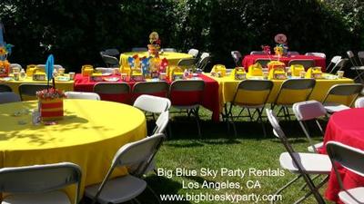 Chair Rentals with table and tablecloth rentals