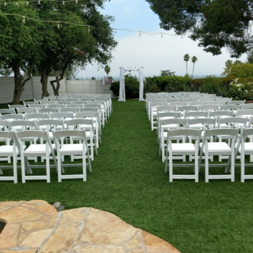 White Padded Chair Rentals in Los Angeles