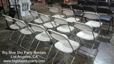 Beige chair rentals for parties and events in Los Angeles.