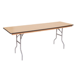 6ft Rectangular Wood Folding Table Rental