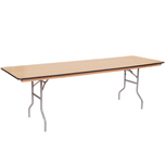 8ft Rectangular Wood Banquet Table Rentals