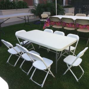 Kids White Folding Chairs & Tables