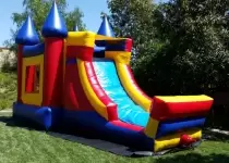 Inflatable combo slide and bounce house rental