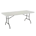 6 ft Resin Rectangular Table Rentals in Los Angeles.
