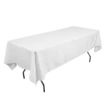 Tablecloth rentals for 6 ft rectangular tables.
