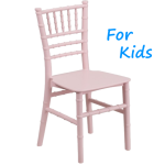 Kids pink chiavari chair rentals for all events especially princess party.
