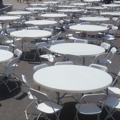 60" Round Resin Table Rentals