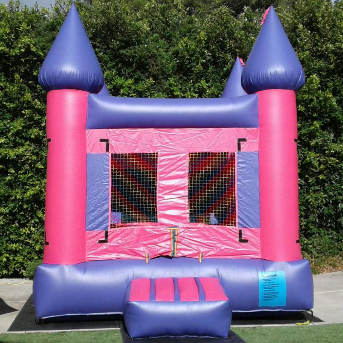 Inflatable Pink & Purple Easter Bouncy Castle Rental in Los Angeles.