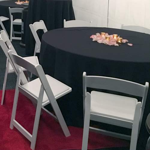 folding padded chairs chair rentals rental event tablecloth table